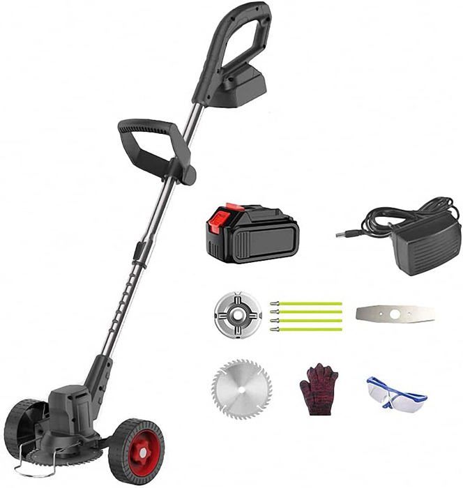 Zuasdvnk Roues de coupe-bordures, roues de support de coupe-bordures - Support auxiliaire pour tondeuse à roues droites | Roues de Support réglables