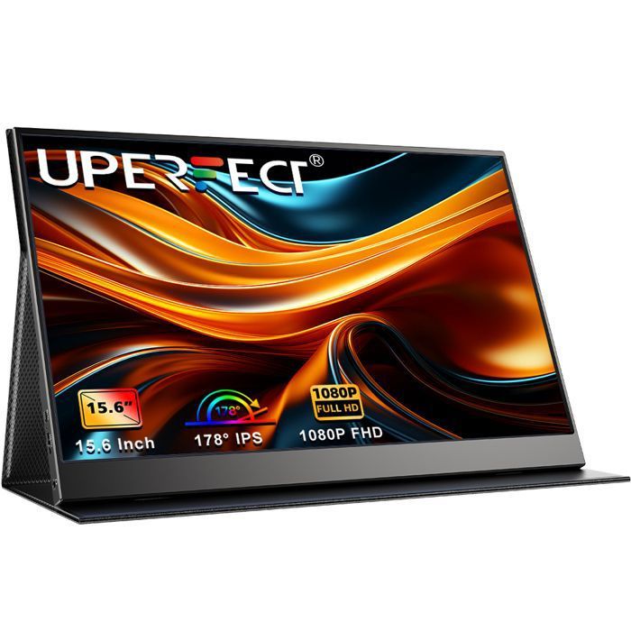 Moniteur portable UPERFECT 156 pouces FDH Full HD IPS rapport de contraste 60HZ 1200:1 compatible VESA