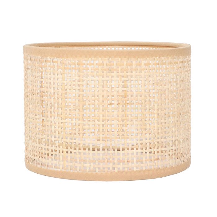 Abat-jour de changement en rotin pour lustre en panier tressé lampe de table suspension vintage lampe de sol E27 E14