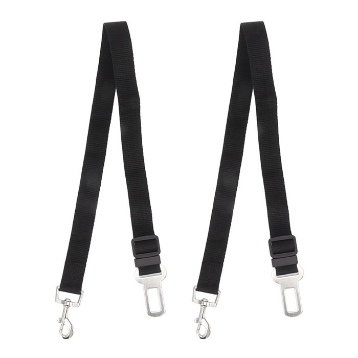Lot de 2 ceintures de sécurité réglables pour chien harnais de sécurité pour voiture accessoires pour animaux de compagnie pour