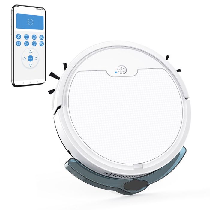 INN Robot aspirateur 3000mah 1800pa 3 vitesses à ajustement contrôle App aspirateur robot avec boîte à poussière de 400ml et 2 - Innovtec