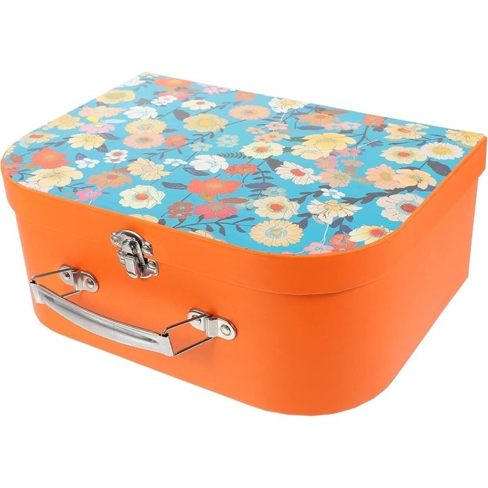 Valise en carton boîte décorative avec couvercle boîte de rangement pour jouets boîte de rangement pour papeterie