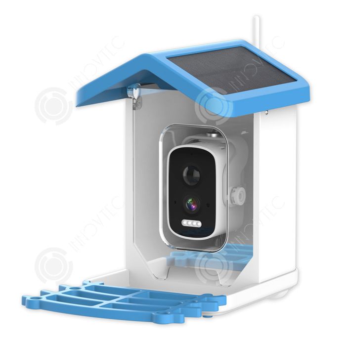 Comparer les prix de INN Mangeoire à oiseaux avec caméra pixel 500w didentification des oiseaux vision nocturne chargement solaire/USB mangeoire