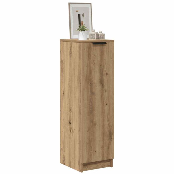 Armoire à chaussures chêne artisanal bois d ingénierie