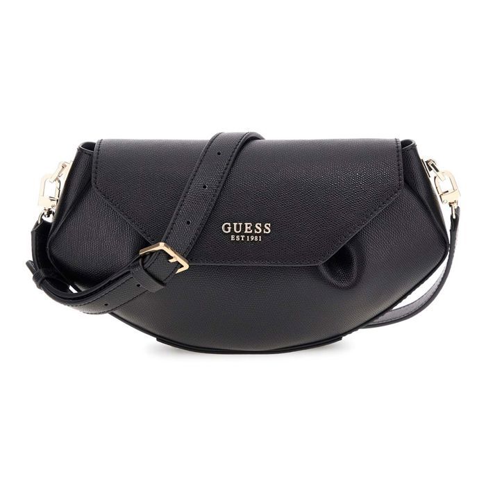 GUESS Sac à épaule bandoulière noir pour femme - Amorette Flap Crossbody 320420