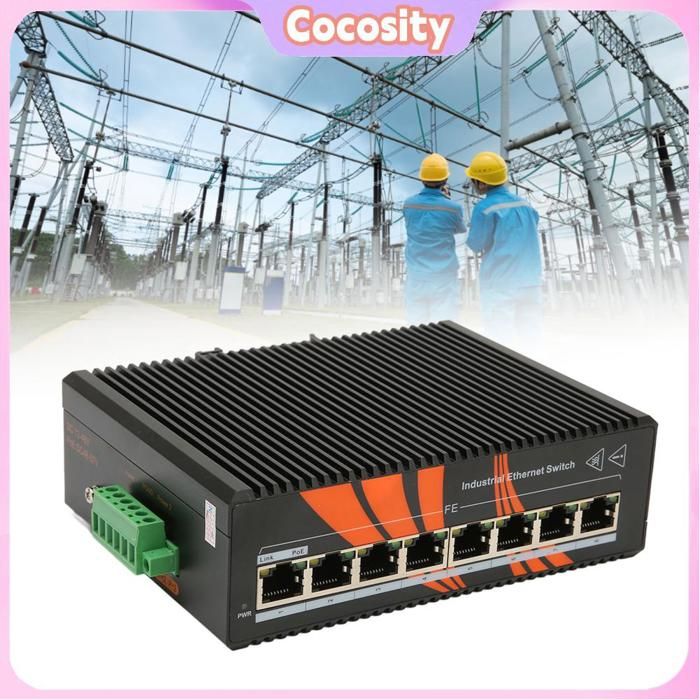 Post Reseau Switch Switch Réseau Industriel 8 Ports - Non Géré, Montage sur Rail DIN ...