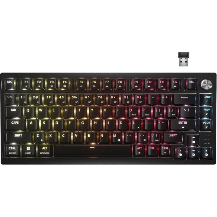 Clavier Mécanique Corsair K65 Plus Wireless 75% RGB Tactile MLX Fusion