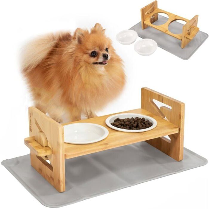 GAMELLE POUR CHIEN/CHAT/ANIMAL DOMESTIQUE PJ-082 BEIGE Label