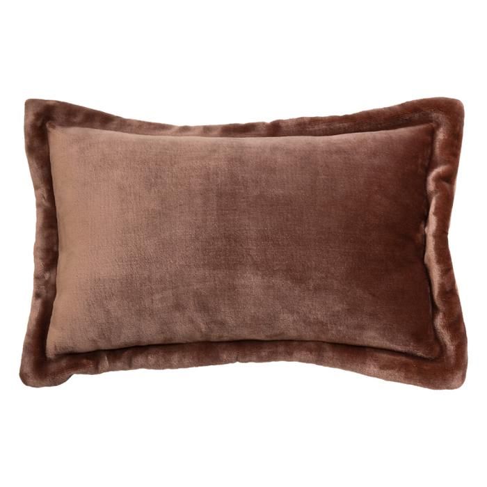 Coussin Cuddly 38 x 58 cm et 53 x 53 cm flanelle 550 g - Cuddly Marron -  - Cuddly Marron - Coussin 38 x 58 cm