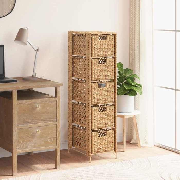 SALE 2026 Buffet bahut Brun - Unité de rangement avec 5 paniers 255x37x100cm Jacinthe deau PRO465376419