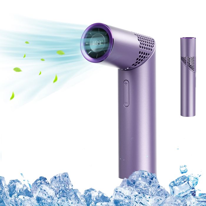 Ventilateur Turbo Portable Ventilateur de Poche Haute Vitesse avec 199 Niveaux Batterie 3000mAh - Bleosan