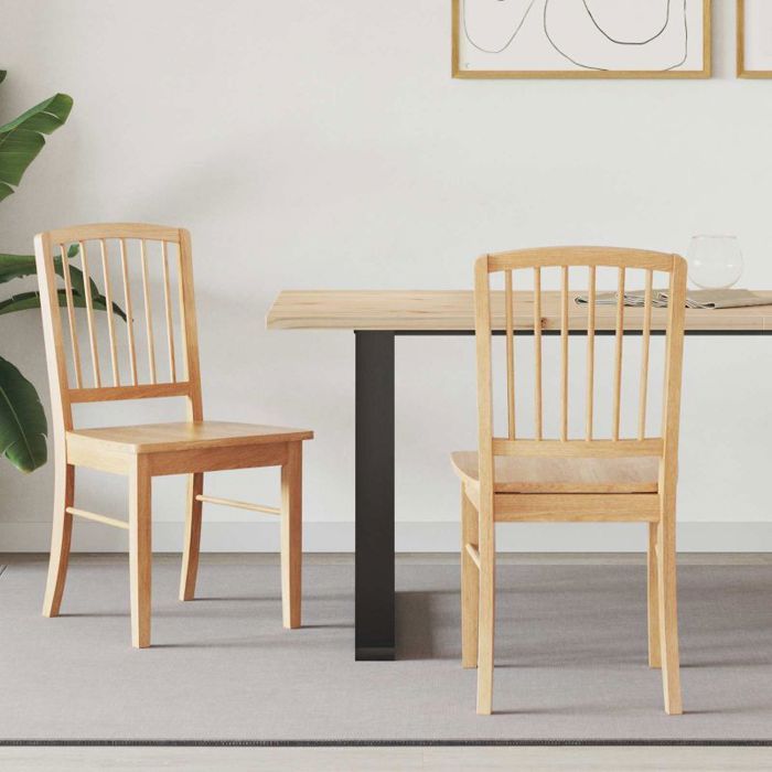 Table a manger avec chaises Vidaxl aises de salle à manger 2 pcs Naturel 50 x 525 x 91 cm