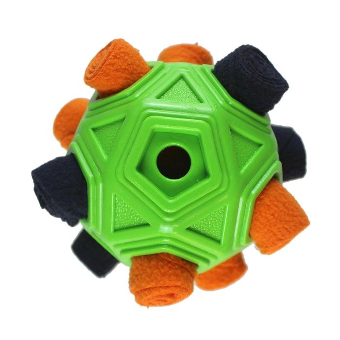 Jouet interactif pour chien - Phoesky - Snuffle Ball - Vert - 13x13 cm - Slow Feeder - Puzzle - Sans corde - Polaire/TPR