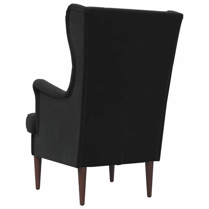 Confortable Fauteuil simple pour salon bureau chaise relax Noir Velours__27910