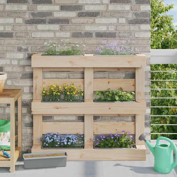 vidaXL Caisses à fleurs pour palettes Euro 24 pcs - vue 2