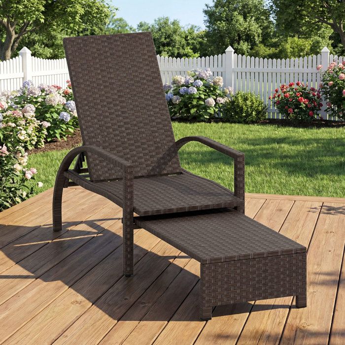 Chaise Longue de Jardin COSTWAY en Rotin PE Repose-pied Rétractable Dossier Réglable 6 Niveaux Charge 180kg pour Terrasse Patio Chaise Longue de Jardin COSTWAY en Rotin PE Repose-pied Rétractable Dossier Réglable 6 Niveaux Charge 180kg pour Terrasse Patio
