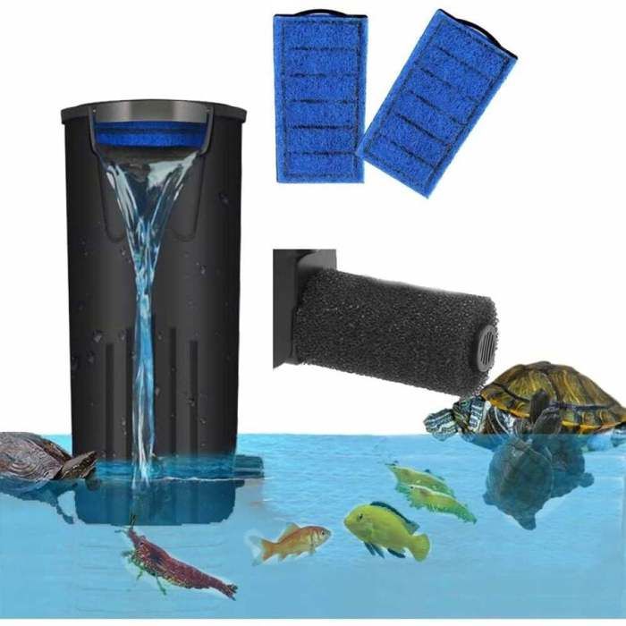 Filtre pour tortue daquarium - Filtre à faible niveau deau - Filtre submersible - Pompe de nettoyage pour aquarium à tortue