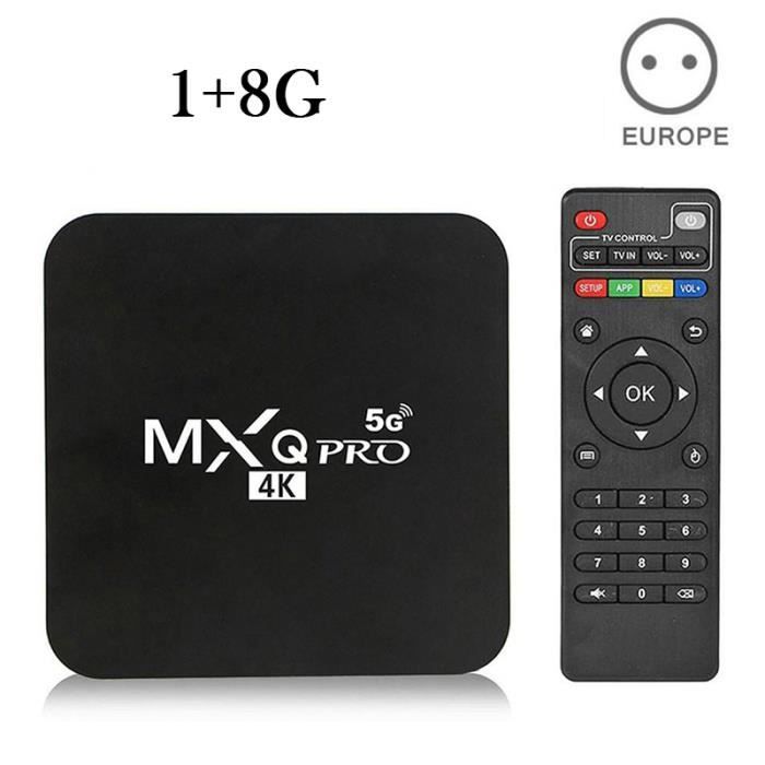 Ue Plug 8g Boîtier Smart TV WiFi, lecteur multimédia HD numérique avec