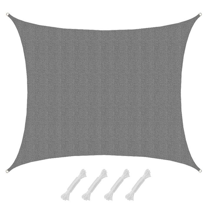 6x5 Voile dOmbrage Perméable à lEau - Toile Ombrage Voile Voile Rectangulaire Jardin
