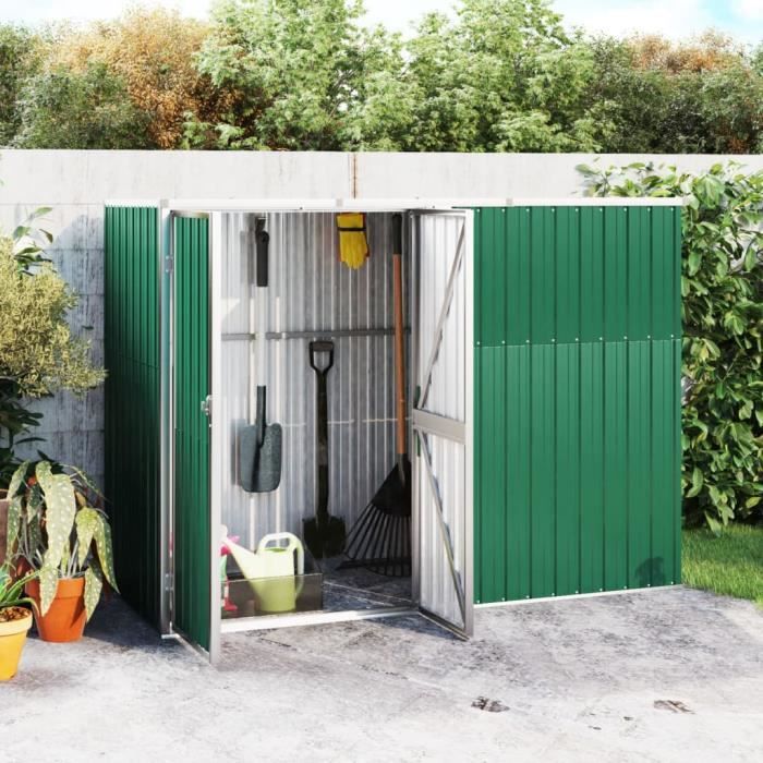 Abri à Outils En Acier Galvanisé 87 X 98 X 159 Cm – Rangement Jardin Robuste, Résistant Aux Intempéries - 2