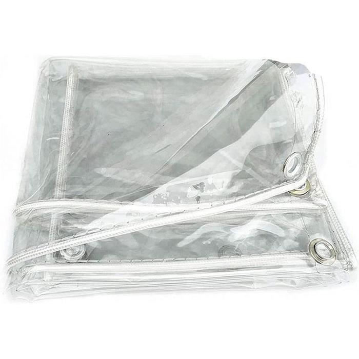 Bâche Transparente Imperméable avec Oeillets Bâche Plastique PVC