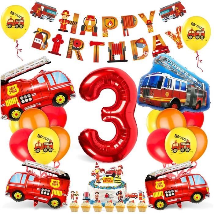 Mini-fusée - Ballon en aluminium, camion de pompiers, réservoir, voiture,  avion, décoration d'anniversaire po - Cdiscount Maison