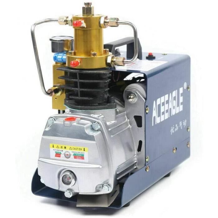 Pompe à Air Haute Pression 220V 300 Bar 30 MPa - Compresseur PCP Pour Carabines à Air, Plongée - Version Légère Pour Petits Réservoirs Jusqu'à 1 Litre