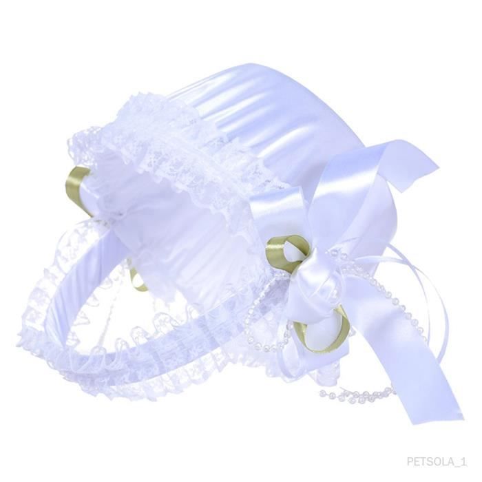 Oreiller porteur d'anneau et panier de fille de fleur ensemble