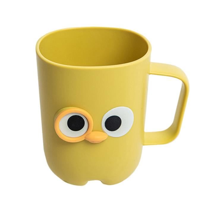 Gobelet à Brosse à Dents Enfant 300ml Avec Poignée - Motif Dinosaure/Tigre - Incassable, Ergonomique