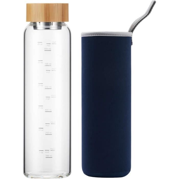 Verre double paroi avec un couvercle en bambou - Double paroi