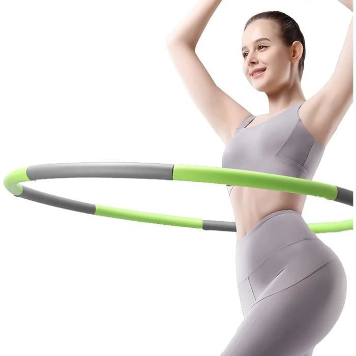 Hula Hoop Enfant 8 Sections Avec Ruban De Gymnastique 200 Cm – Poids Réglable, Diamètre 58 Cm – Pour Danse, Fitness, Coordination