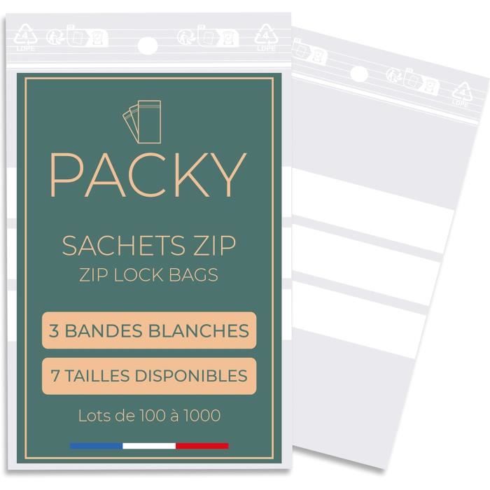 Lot De 7 Pochettes Zippées MUJI – Tailles Variées, Noires, Neuves