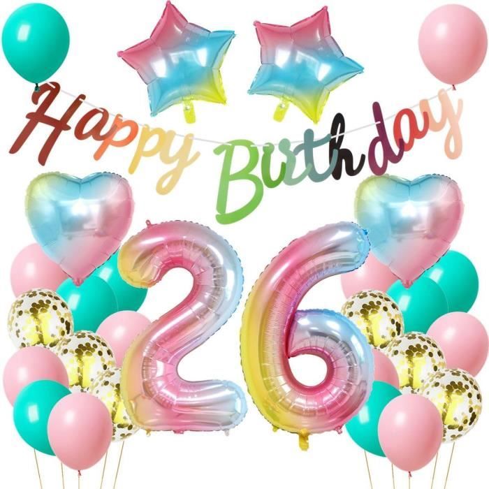 Ballon 24 Ans Anniversaire Femme, Decoration Anniversaire 24 Ans Homme Femme, Decoration De