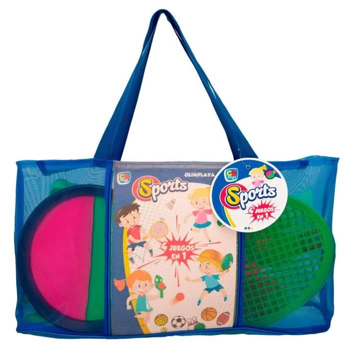 Jouets de plage - CB Toys - 49543 - 11 pièces - 4 jeux différents - Sac de rangement inclus