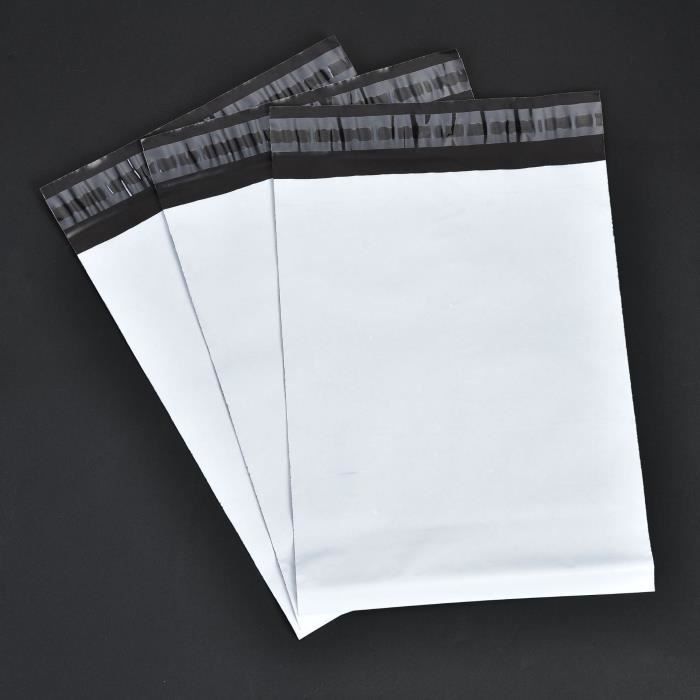 enveloppe sac plastique expedition blanches opaques mixte 100 pièces 38*45cm nouveau matériel emballage colis vetement d'expédition