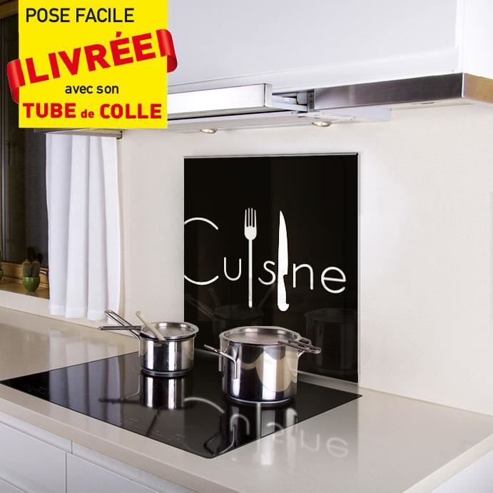 KOZEODECO Crédence-Fond de hotte en verre 600x650mm décor ...