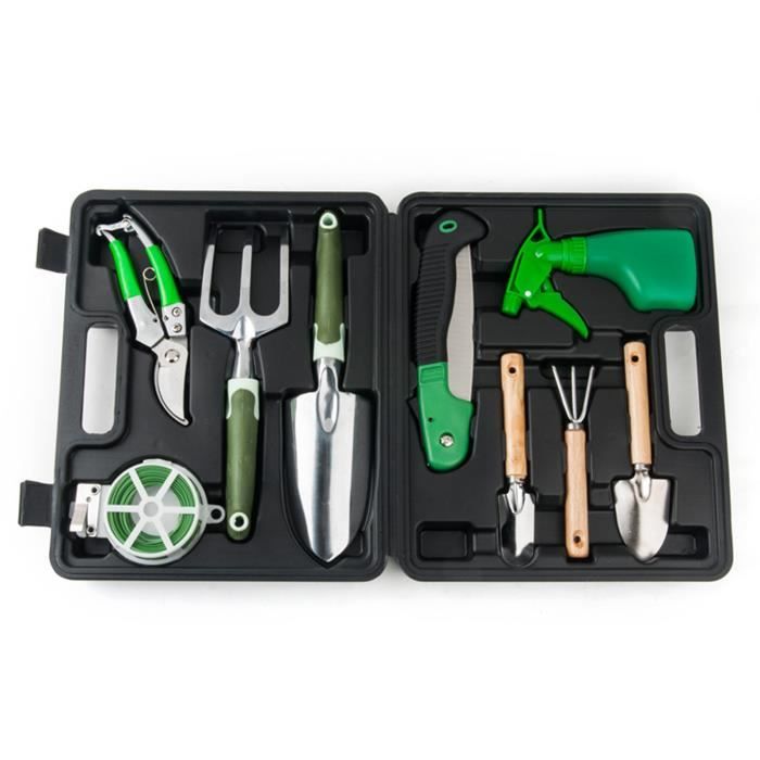 Outillage De Jardin Outils A Main De Jardin 9 Pcs Lot Caisse A