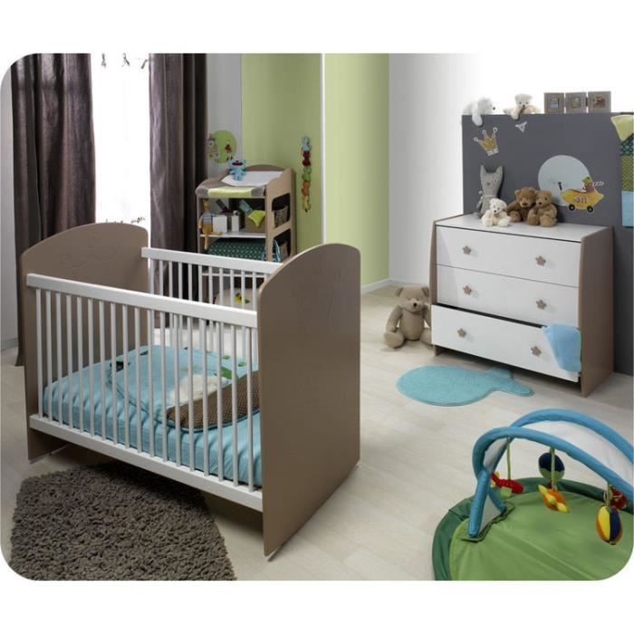 Mini Chambre Bebe Soho Taupe Avec Plan A Langer Achat Vente