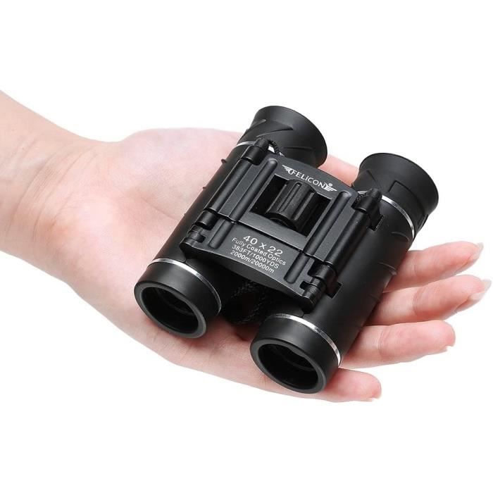 Urchoiceltd Binocolo Suncore 10x22 HD – Compatto E Pieghevole Con Prismi BaK4 – Per Birdwatching, Concerti Ed Escursioni – Nero