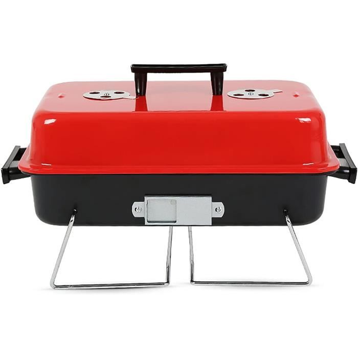 Petit Barbecue Pliable Charbon Portable 45x30x23 Cm – Idéal Camping, Pique-Nique, Jardin, Terrasse, Voyage – Facile à Transporter