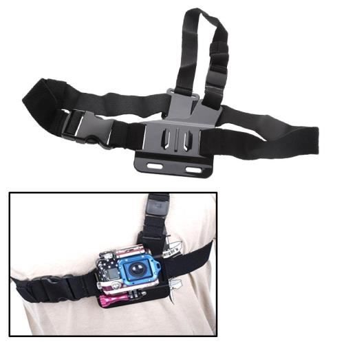 Harnais De Poitrine Elastique Réglable Go Pro Noir - Achat / Vente Sangle - Dragonne Harnais De