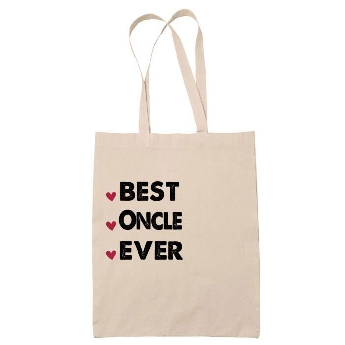 Sac Tote Bag Best Oncle Ever Idée Cadeau Famille Oncle Tonton