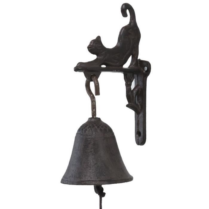 Cloche entrée chat Fonte 24 cm | Maisons du Monde