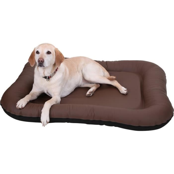 Meilleurs prix pour Knuffelwuff Jerry, Panier, Lit, Coussin, Corbeille pour chien, en similicuir, marron XL 92 x 75