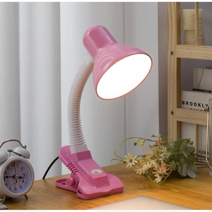 Lampe de Bureau Pliante Avec Miroir de Maquillage Support de Téléphone à  L'œil de la Lampe de Table de Lecture Attentionnée - Rose
