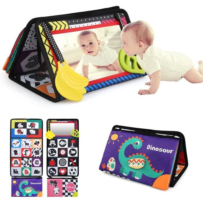 Jouet Bebe 0-18 Mois, Miroir Bebe Eveil Cadeau Enfant 1-2 Ans Miroir  Montessori Bebe Jeux Bebe 1 Ans Cadeau Naissance Fille Garcon Jouets d'éveil  Livre Bebe Eveil Cadeaux de Noël