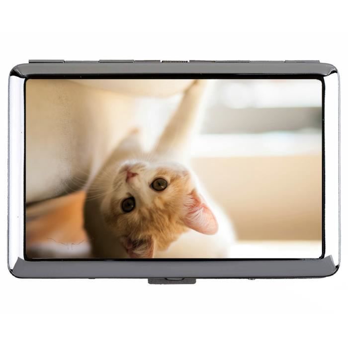 Boite A Cigarettes Porte Chaton Porte Camera Mignon Cat Titulaire De La Carte En Acier Inoxydable Y177 Cdiscount Au Quotidien