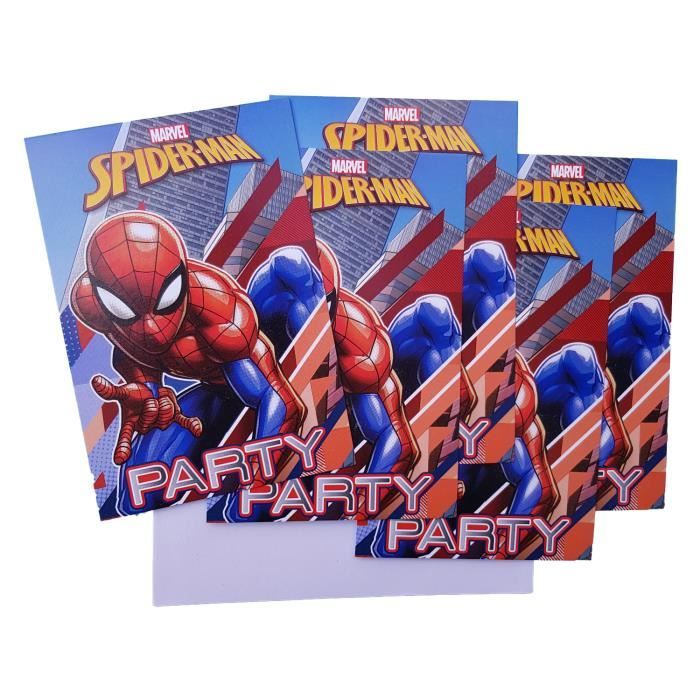 Carte invitation spiderman en francais - Cdiscount