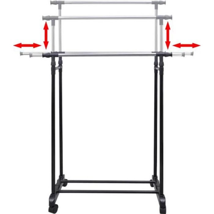 KUKIXO Penderie telescopique,Porte-vêtements extractible, Porte Cintre
