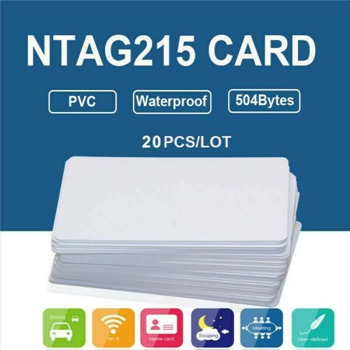Lot De 10 étiquettes NFC Vierges NTAG215 - 20x12 Mm - Programmables Et Réinscriptibles